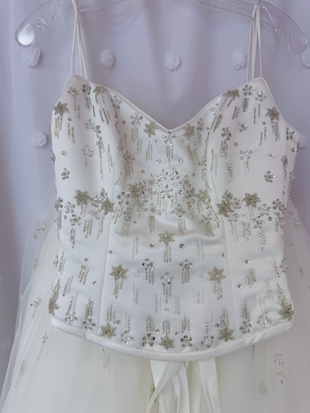 Maggie Sottero 2-Piece Wedding Dress Beaded Satin and Tulle Bridal Corset Skirt